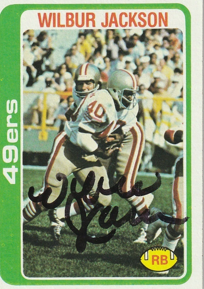 WILBUR JACKSON SAN FRANCISCO 49ERS  SIGNED 1978 TOPPS CARD #38 - Image 1 of 1