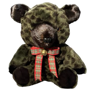 "Oso visón esquilado manchado verde genuino, 9"" REGALO DE LUJO, piel vintage certificada" - Imagen 1 de 9