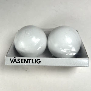 IKEA 2-Pack Vasentlig Curtain Rod End Caps Pair Round White 002.171.94 - Picture 1 of 4