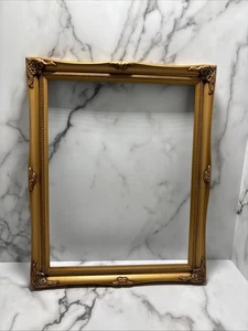 Vintage Gold Tone Ornate MCM Picture Frame, Holds 11 X 14” *Frame Only* - Picture 1 of 12