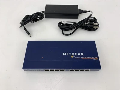 Netgear ProSafe 8 Port 10/100 Switch 4 Port POE FS108P - Image 1 of 4