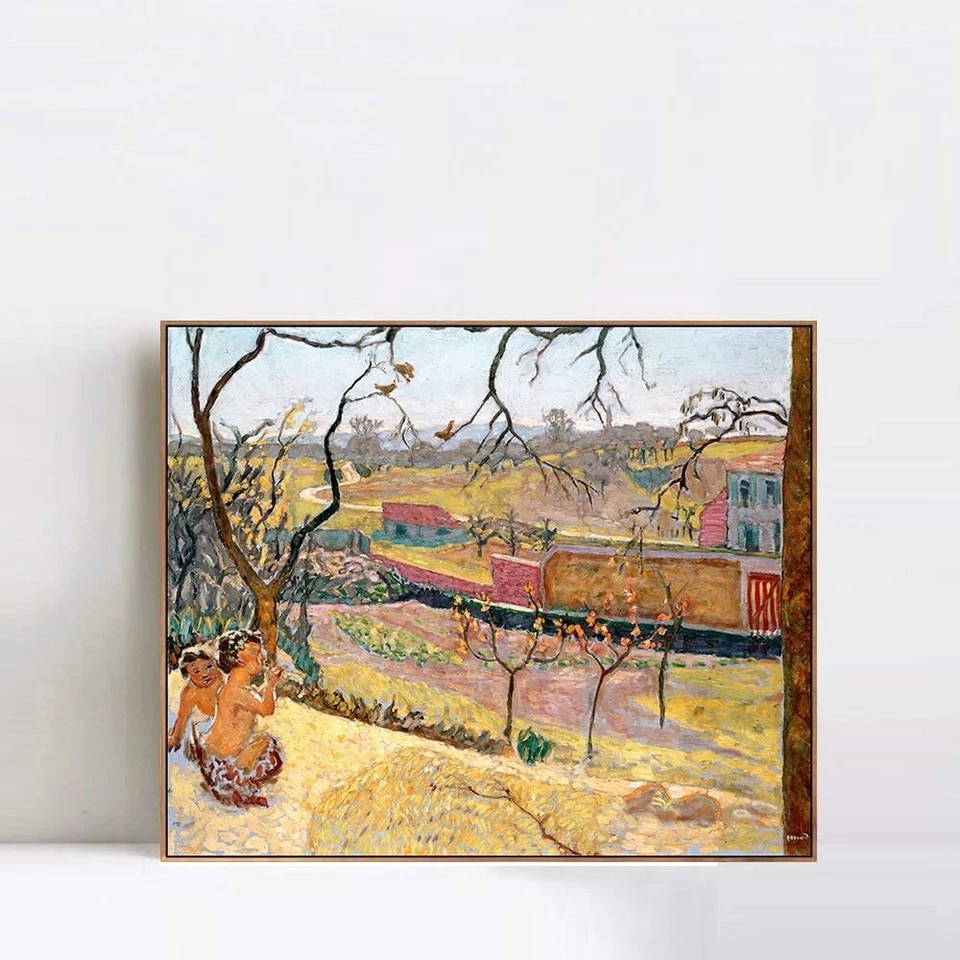 Arte en lienzo enmarcado principios de primavera (pequeños faunos), 1909 por Pierre Bonnard 20"x24" Foto 1 de 4