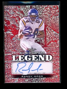 2024 Leaf Electrum Legend Red Silver Foilboard Randy Moss Auto (1/1) - Picture 1 of 2