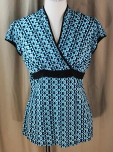 Maurices XL Teal Multi Peplum Knit Top - Picture 1 of 6