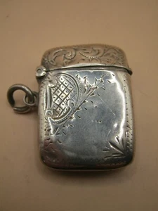 Birmingham 1905 Sterling Silver Vesta Case With Cartouche - Picture 1 of 5