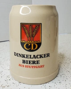 Vtg Stoneware West German Mug Stein - CD Dinkelacker Biere Aus Stuttgart - 0.5L - Picture 1 of 5