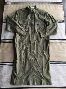 Vestido Boho DE COLECCIÓN NUEVO CON ETIQUETAS GEORGE GEORGIOU Verde Natural 100% Seda Cruda Talla 10 - Imagen 1 de 12
