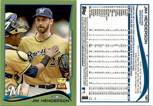 Jim Henderson 2014 Topps Green Baseball Card 181  Milwaukee Brewers