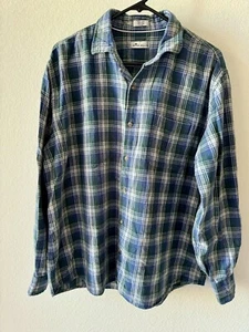 Peter Millar Men's Flannel Button Shirt Green Size XL Long Sleeve Plaid Pocket - Picture 1 of 9