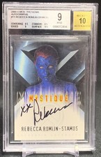 2000 X-MEN THE MOVIE TOPPS MISTIQUE AUTO REBECCA ROMIJN-STAMOS BGS 9 AUTO 10