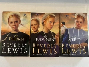 Lot of 3 Beverly Lewis Amish Paperback Books Horn, Judgment & Mercy - Picture 1 of 3