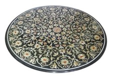 42" Marble semi precious stones coffee center table handmade work