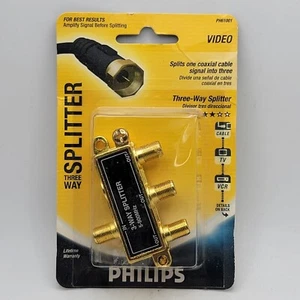 NEW Philips Brand Three Way SPLITTER Item# PH61001 Sealed - Picture 1 of 3