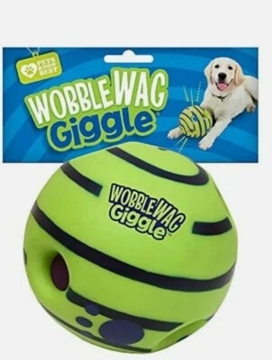 Wobble Wag Giggle Ball, brinquedo interativo para cães, sons divertidos de risada mantém os cães ocupados - Imagem 1 de 4