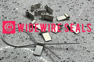 Electric Meter Seals. 6mm Flag & 15cm 7 strand Wires X 10. Trusted Ebay Seller - Image 1 of 4