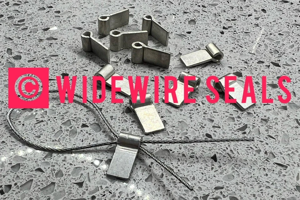 Electric Meter Seals. 6mm Flag & 15cm 7 strand Wires X 10. Trusted Ebay Seller - Image 1 of 4