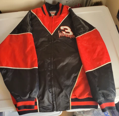 Vintage Nutmeg Mills Dale Earnhardt Jacket Men's Large Intimidator NASCAR Cover