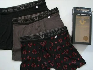Modal Underwear Boxer Briefs True Religion 3 Pack Premium Stretch Luxe Touch M - Picture 1 of 4