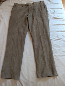 Bar III Men's Slim Fit Flat Front Solid Corduroy Light Brown Pants W 36" x L 39" - Picture 1 of 8