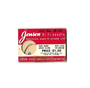 VINTAGE NEW SEALED Jensen Hi-Fi Needle JP- 30 Osmium. Tip A 62A - Picture 1 of 2