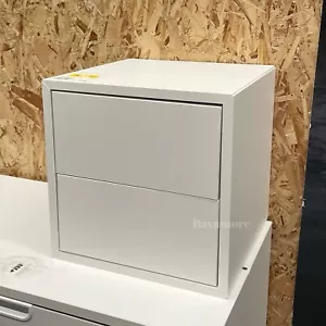 Armadio IKEA EKET con 2 Cassetti, Bianco, Apripulsanti, 133⁄4"x133⁄4"x133⁄4" NUOVO DI ZECCA - Foto 1 di 2