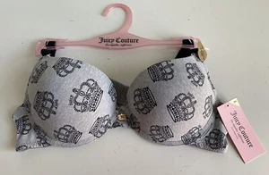 Sujetador Push Up Sexy Juicy Couture Talla 36C Corona Gris Jaspeado JC6650D NUEVO - Imagen 1 de 9