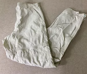 Pantalones vintage L.L Bean para hombre 34X34 convertibles con cremallera pierna elásticos caqui nailon - Imagen 1 de 7