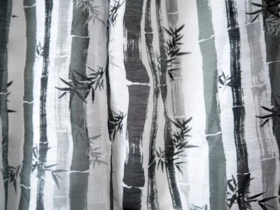  Gardinenstoff Bambus Seide + Leinen Dekostoff Meterware 135 cm breit - Bild 1 von 4