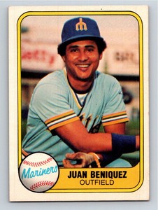 1981 Fleer Juan Beniquez RC Seattle Mariners #596