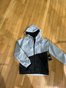 NWT BOYS YOUTH MEDIUM UNDERARMOUR JACKET FULL ZIP FREE SHIPPING IN THE USA - Picture 1 of 2