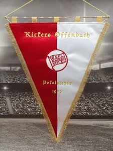 Kickers Offenbach DFB Pokalsieger 1970 bestickter Wimpel Größe 48 cm x 36 cm - Bild 1 von 5