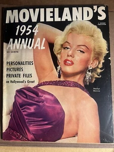 MARILYN MONROE - MOVIELANDS 1954 ANNUAL - TOLLES FARBFOTO COVER MAGAZIN SCHÖN - Bild 1 von 2