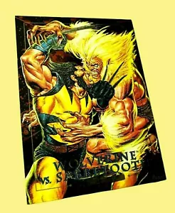 1992 Marvel Masterpieces WOLVERINE vs SABRETOOTH Spectra Etch Foil CHASE Karte 3D - Bild 1 von 12