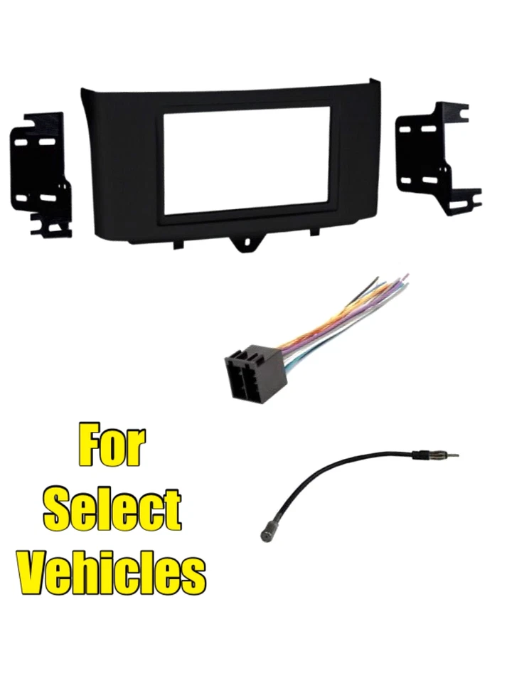 Combo de kit de cables de tablero de radio de coche doble Din para Smart Fortwo 2011 2012 2013-2015 Foto 1 de 1