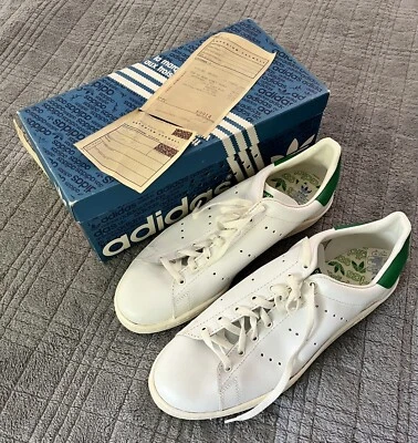 Deadstock 80's Adidas Stan Smith AF1028 Sneaker with Box and Receipt! Men’s GB10 - Image 1 of 4