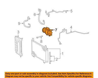 Б/у компрессор кондиционера подходит: 2009 Scion XD класса A - Изображение 1 из 3