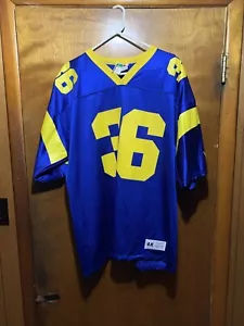 Vintage Jerome "The Bus" Bettis LA Rams Jersey Mens Large Logo NFL XL - Picture 1 of 16