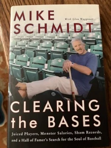 Mike Schmidt Signed Book Clearing The Bases HCB Baseball Phillies HOF Auto JSA - Picture 1 of 2