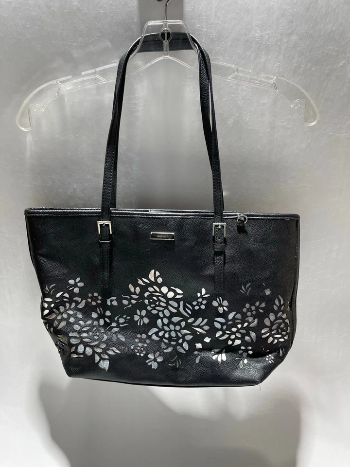 Bolso de Mano Nine West Grande Negro Floral Foto 1 de 4