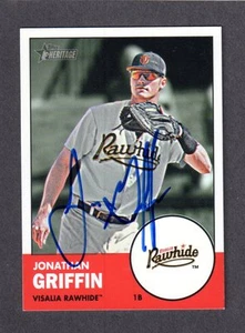 2012 HERITAGE #78 Jonathan Griffin AZ DIAMONDBACKS SIGNED AUTOGRAPH AUTO COA - Picture 1 of 1