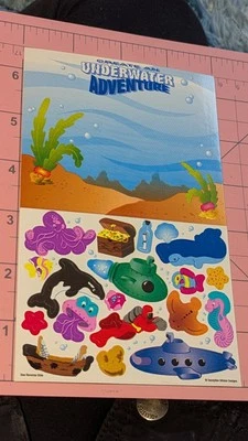 Vintage Sandylion Stickers Create An Underwater Adventure Activity Sheet 1 Sheet - Image 1 of 2