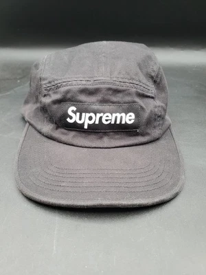 ВЫСШИЙ ПРОМЫТЫЙ CHINO САРЖИ CAMP CAP черная шляпа бейсбол сделано в США - Изображение 1 из 4