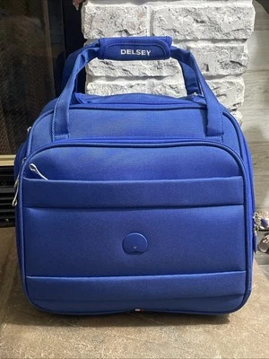 Carro de mano Delsey Paris con ruedas, bolso, maletín, maleta, azul 16 pulgadas Foto 1 de 4