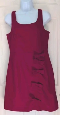 Vestido Vaina Anthropologie Moulinette Soeurs Rojo Lazos en Cascada Talla 8 Cóctel Foto 1 de 4