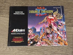 Double Dragon II Instruction Manual Only Nintendo Nes Authentic