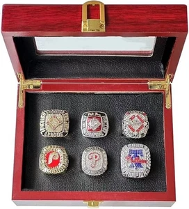 Philadelphia Phillies 6-TIMES BASEBALL CHAMPIONSHIPS  6 RINGS SET collection - Picture 1 of 3