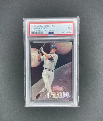 Metal Universe All-Galactic Team Chipper Jones 1998 #3AGT PSA 7 HOF Foto 1 de 2
