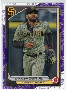 Bowman Fernando Tatis Jr. #35 2024 patrón púrpura/199 - Imagen 1 de 3