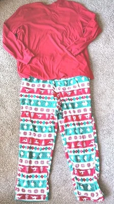 Juego de pijama Joe Boxer para hombre talla XL 40/42 vacaciones Navidad rojo verde cordón Foto 1 de 4