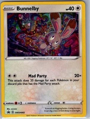 Bunnelby - SWSH082 Holo SWSH: Sword & Shield Promo Cards - Pokemon Card - NM - Image 1 of 2